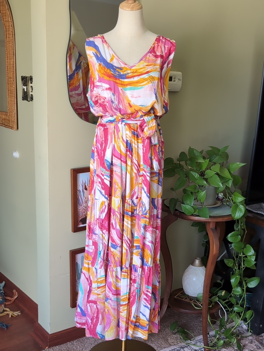 Plus Size Sleeveless Maxi Dress